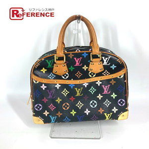 Louis Vuitton Multicolor Trouville Boston Bag Canvas Studs Black White